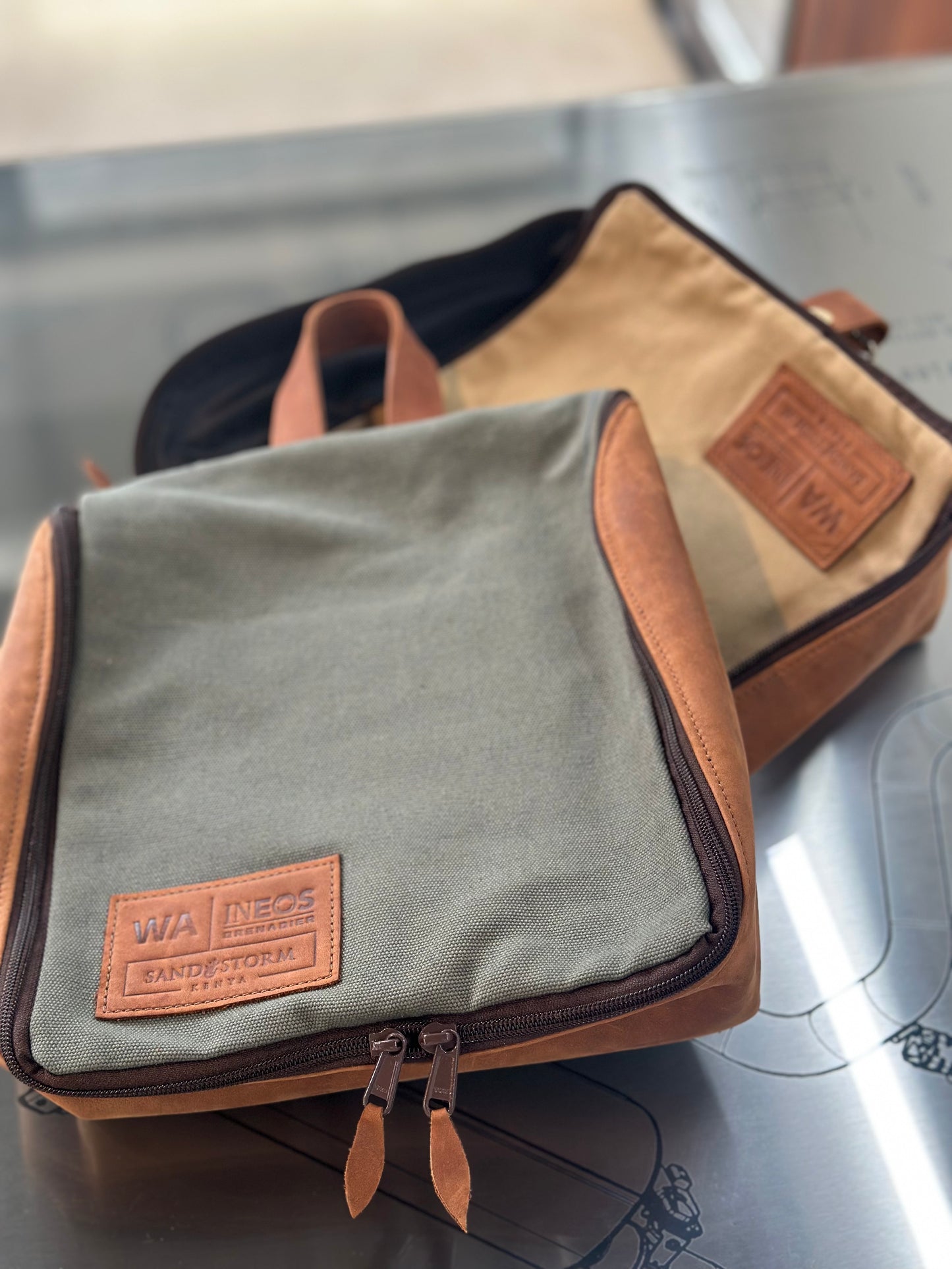 Sandstorm Canvas Safari Wash Bag, WA Branded