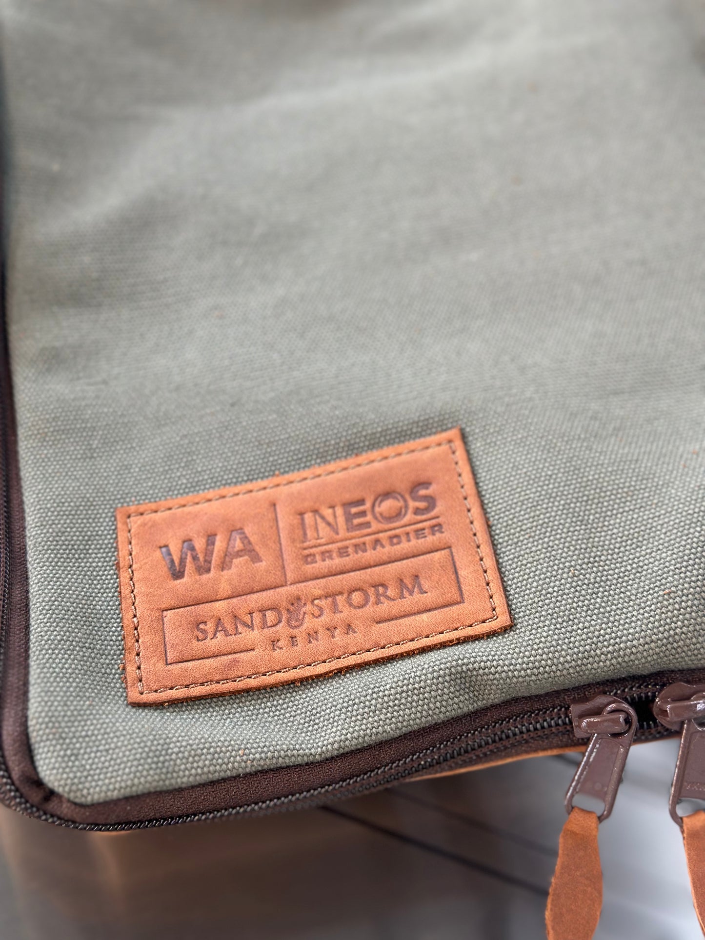 Sandstorm Canvas Safari Wash Bag, WA Branded