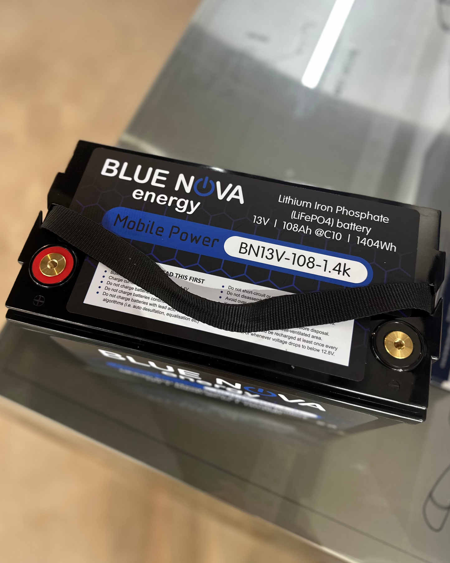 BlueNova Lithium Iron Phosphate (liFePO4) Battery BN13V-108Ah-1.4Kwh