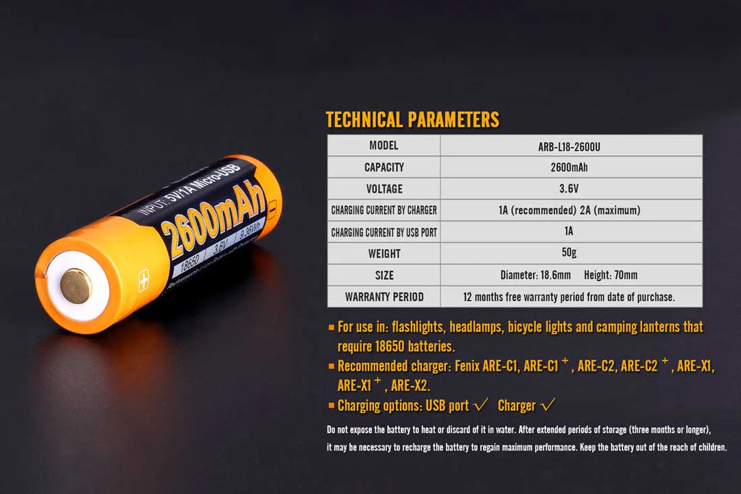 Fenix ARB-L18 Battery (2600mAh Variants)