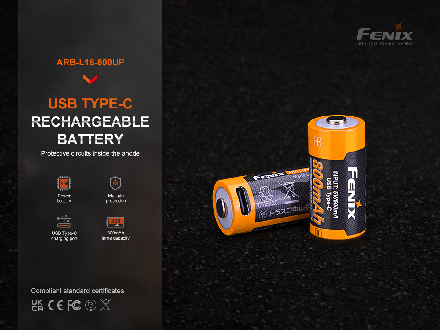 Fenix ARB-L16-800UP (800mAh Battery)