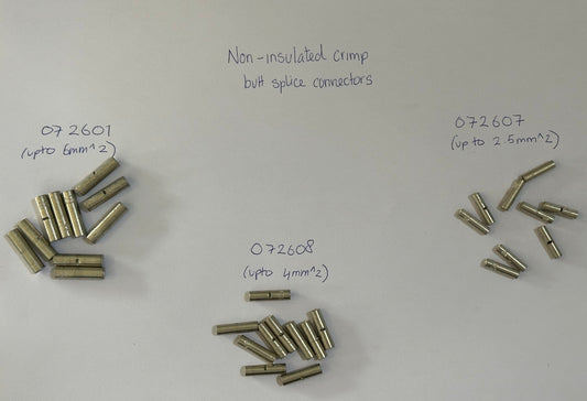 Non-insulated Crimp Butt Splice Connector (Various Sizes)