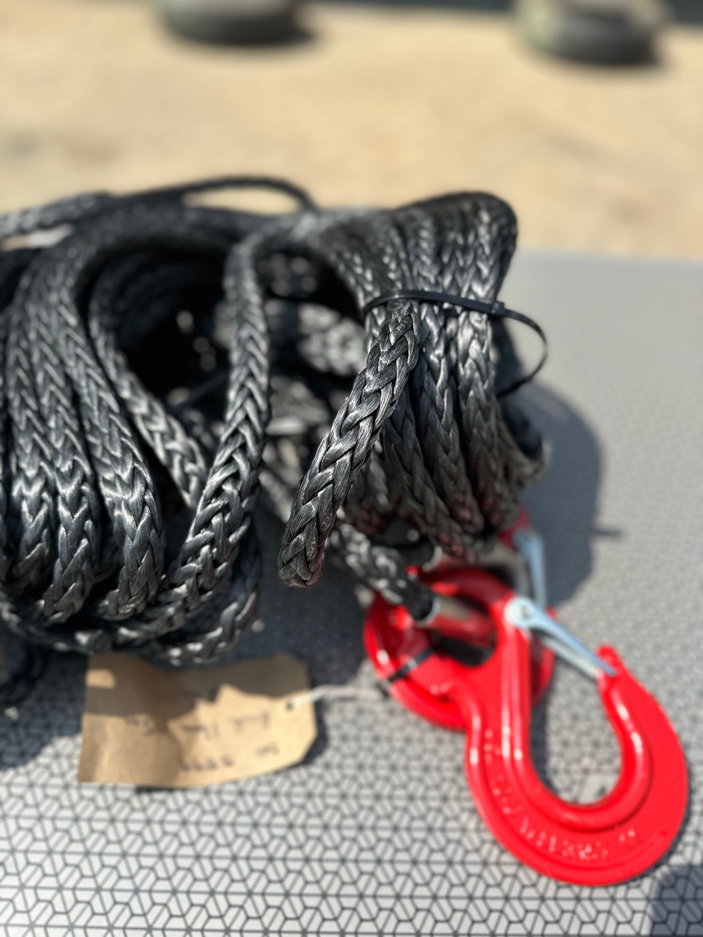 Red Winches 11mm x 15m Synthetic Winch Rope With Hook