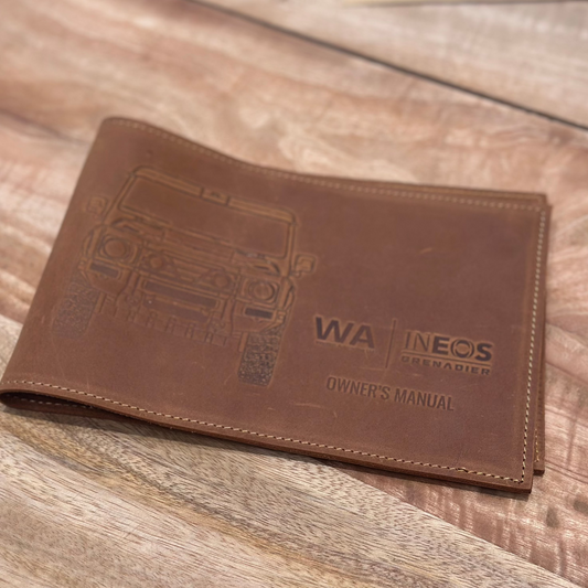 WA | INEOS Grenadier Leather Owners Handbook Cover