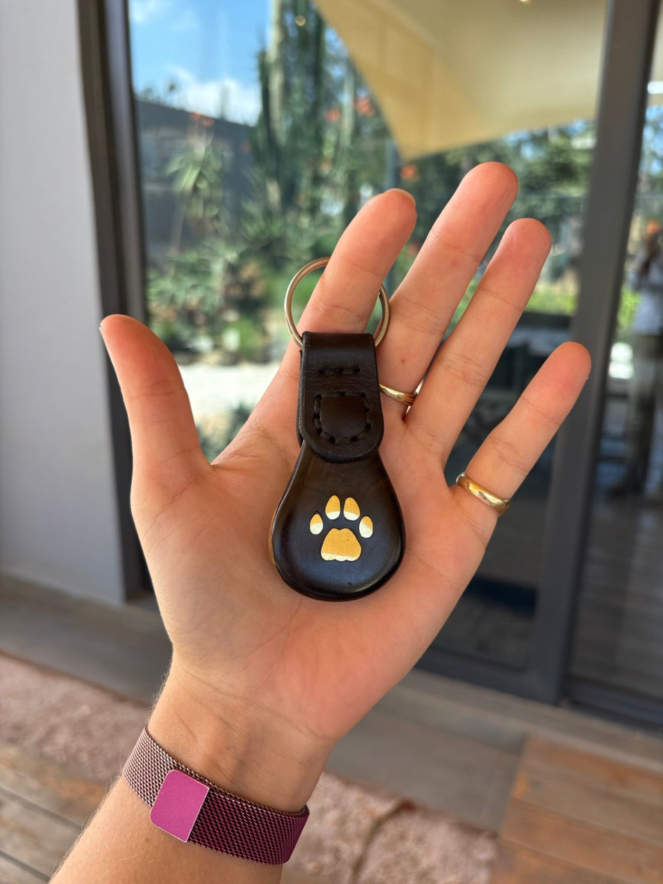 African Animal Brass Keyring